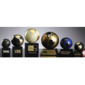 Genuine Marble World Globe Award w/ Cube Base (5")